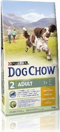 Purina Dog Chow Adult sausā barība pieaugušiem suņiem ar vistu, 14kg цена и информация | Sausā barība suņiem | 220.lv