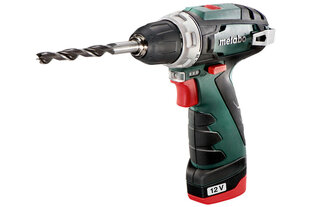 Аккумуляторная дрель PowerMaxx BS Basic, в картонной коробке/ 2x2,0Ah, Metabo цена и информация | Шуруповерты, дрели | 220.lv