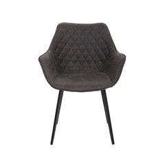 Krēsls NAOMI 61x60,5xH47/84cm, materiāls: audums, krāsa: gaiši brūna, kājas: melns metāls cena un informācija | Virtuves un ēdamistabas krēsli | 220.lv