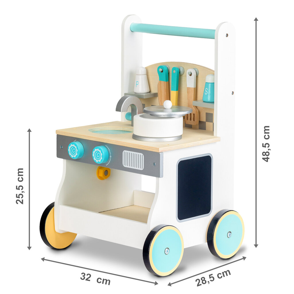 Ecotoys koka staigulis - rotaļu virtuve цена и информация | Rotaļlietas meitenēm | 220.lv