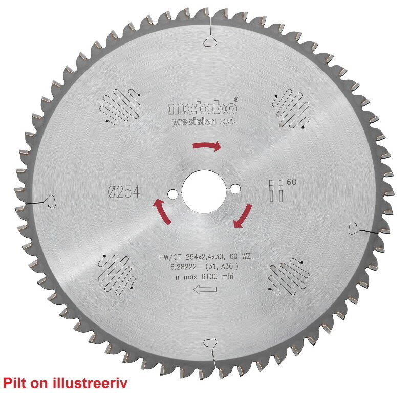 Ripzāģa asmens 160x2,2/1,4x20, z10, WZ, Power Cut, KS 55, Metabo cena un informācija | Dārza tehnikas rezerves daļas | 220.lv