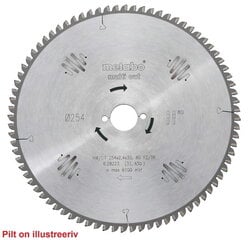 Диск пильный 216x2,6/1,6x30, z60, FZ/TZ, -5°, Multi Cut., Metabo цена и информация | Механические инструменты | 220.lv