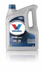 Motoreļļa SYNPOWER ENV C2 5W30 4L, Valvoline cena un informācija | Motoreļļas | 220.lv