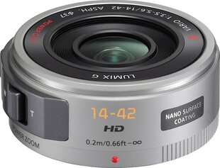 Panasonic Lumix G X Vario PZ 14-42mm f/3.5-5.6 ASPH. Power O.I.S. objektīvs, sudrabots cena un informācija | Objektīvi | 220.lv