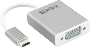 SANDBERG USB-C to VGA Link cena un informācija | Savienotājkabeļi | 220.lv