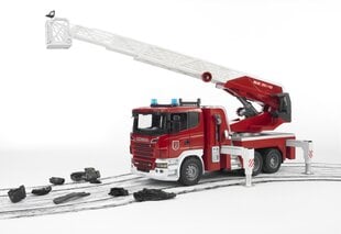 Пожарная машина со звуковыми и световыми эффектами Bruder Scania  цена и информация | Конструктор автомобилей игрушки для мальчиков | 220.lv