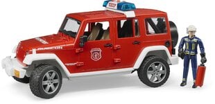 Bruder Jeep Wrangler пожарная машина со звуком и светом + фигурка цена и информация | Игрушки для мальчиков | 220.lv