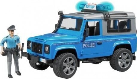 Bruder Land Rover Defender policijas automašīna ar skaņu un gaismu cena un informācija | Rotaļlietas zēniem | 220.lv