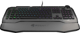 Spēļu klaviatūra ar vadu Roccat ROC-12-354-GYr, ENG, melns, pelēka cena un informācija | Klaviatūras | 220.lv