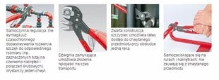 Клещи трубные COBRA Smart grip 250 мм D32мм саморегулирующие, Knipex цена и информация | Механические инструменты | 220.lv