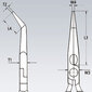 Knipex 2626200 pusapaļās knaibles ar liektiem galiem, 200 mm цена и информация | Rokas instrumenti | 220.lv