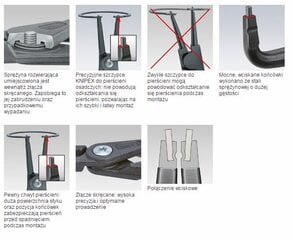 Knipex A2 sporstgredzenu knaibles ar taisniem galiem, 19-60mm cena un informācija | Rokas instrumenti | 220.lv