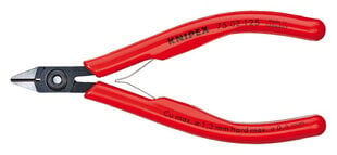 Knipex 7502125 elektronikas knaibles, 125 mm, sarkanas cena un informācija | Rokas instrumenti | 220.lv
