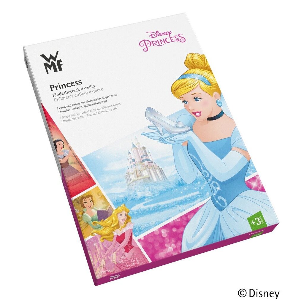 WMF 4-daļīgs bērnu galda piederumu komplekts Disney Princeses цена и информация | Bērnu trauki, piena uzglabāšanas trauciņi un piederumi | 220.lv