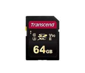 Карта памяти SDXC 64GB UHS-II 700S/TS64GSDC700S TRANSCEND цена и информация | Карты памяти для мобильных телефонов | 220.lv