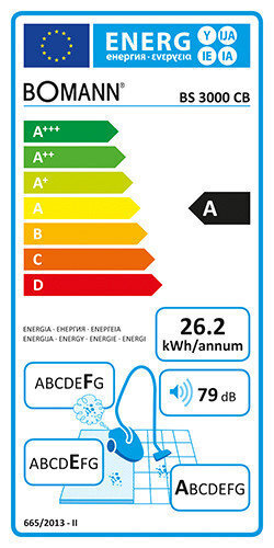 Bomann BS3000CB putekļsūcējs bez maisiņa cena un informācija | Putekļu sūcēji | 220.lv