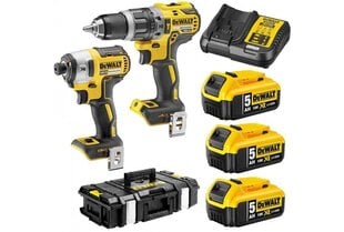 18V Combo DCK266P3: DCD796 + DCF887, 3 x 5,0 Ah, DeWalt цена и информация | Шуруповерты, дрели | 220.lv