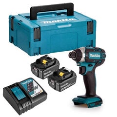 Makita DTD153RTJ akumulatora triecienskrūvgriezis, 18 V; 2x5,0 Ah цена и информация | Шуруповерты, дрели | 220.lv