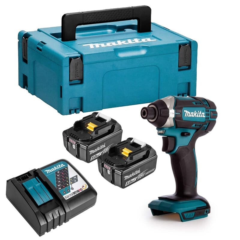 Makita DTD153RTJ akumulatora triecienskrūvgriezis, 18 V; 2x5,0 Ah цена и информация | Skrūvgrieži, urbjmašīnas | 220.lv