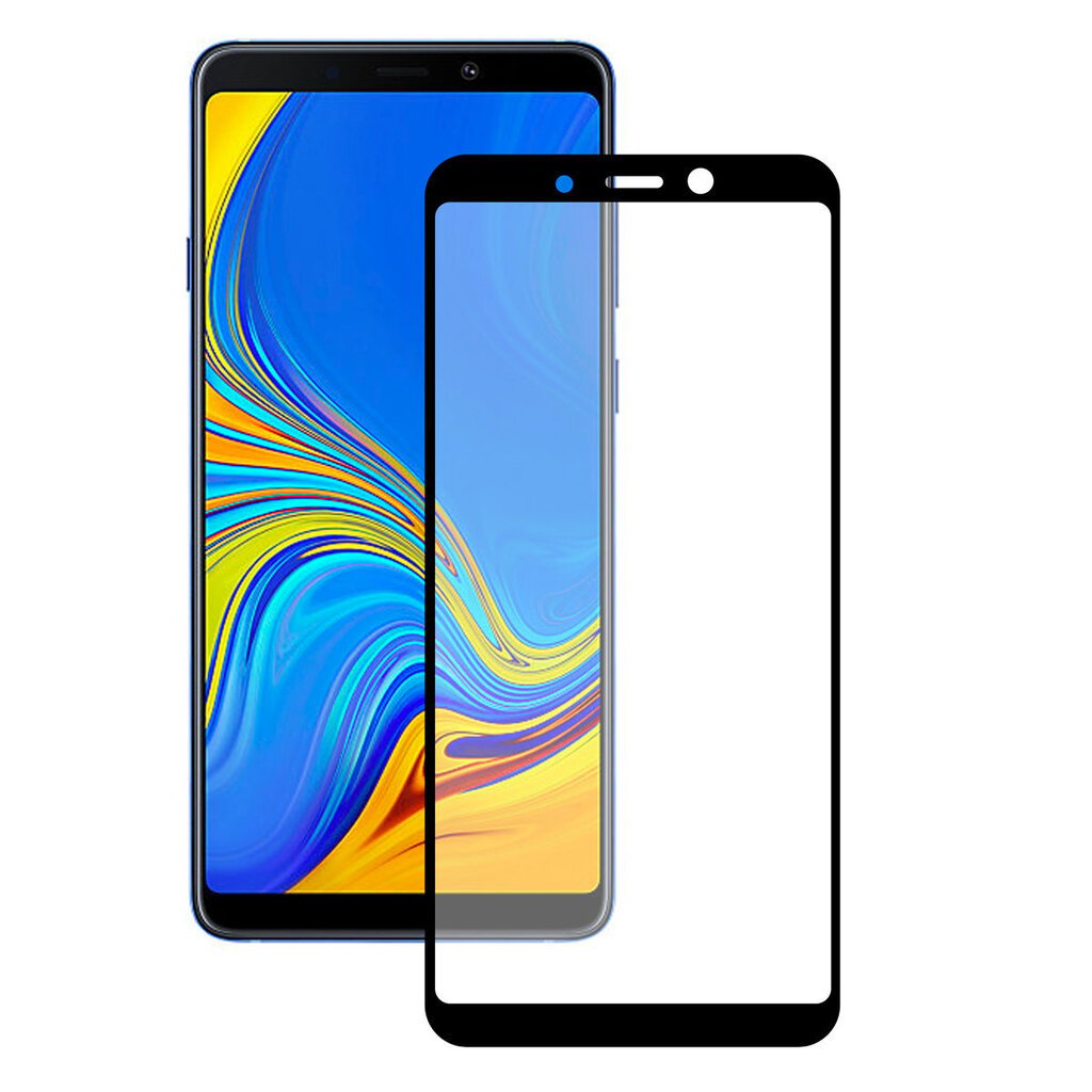 Samsung Galaxy A9 2018 2.5D rūdītā stikla ekrāna aizsargs, KSIX, Black cena un informācija | Ekrāna aizsargstikli | 220.lv