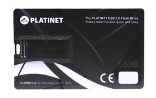 Platinet PMFNC16G Name Card GREY EDITION16GB USB 2.0 Zibatmiņa Melna цена и информация | USB накопители | 220.lv