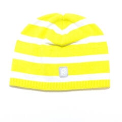 Reima bērnu pavasara-rudens cepure HAAPA, dzeltena/balta 907146481 cena un informācija | Cepures, cimdi, šalles meitenēm | 220.lv