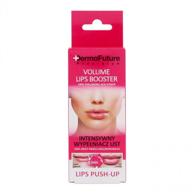 Dermofuture Intensīvs lūpu serums ar Push-up efektu un hialuronskābi 12 ml cena un informācija | Lūpu krāsas, balzāmi, spīdumi, vazelīns | 220.lv