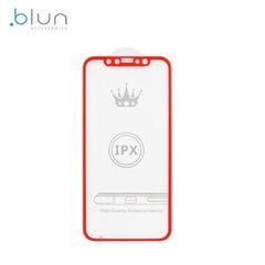 Blun 3D Ekstra līpīgs pilnas virsmas līmējāms 0.3mm rūdīts aizsargstikls no iekārtas malas līdz malai priekš Apple iPhone X / XS Full Face Sarkans cena un informācija | Ekrāna aizsargstikli | 220.lv