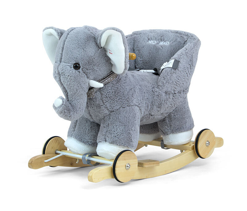 Milly Mally šūpuļkrēsls ar riteņiem zilonis cena un informācija | Rotaļlietas zīdaiņiem | 220.lv