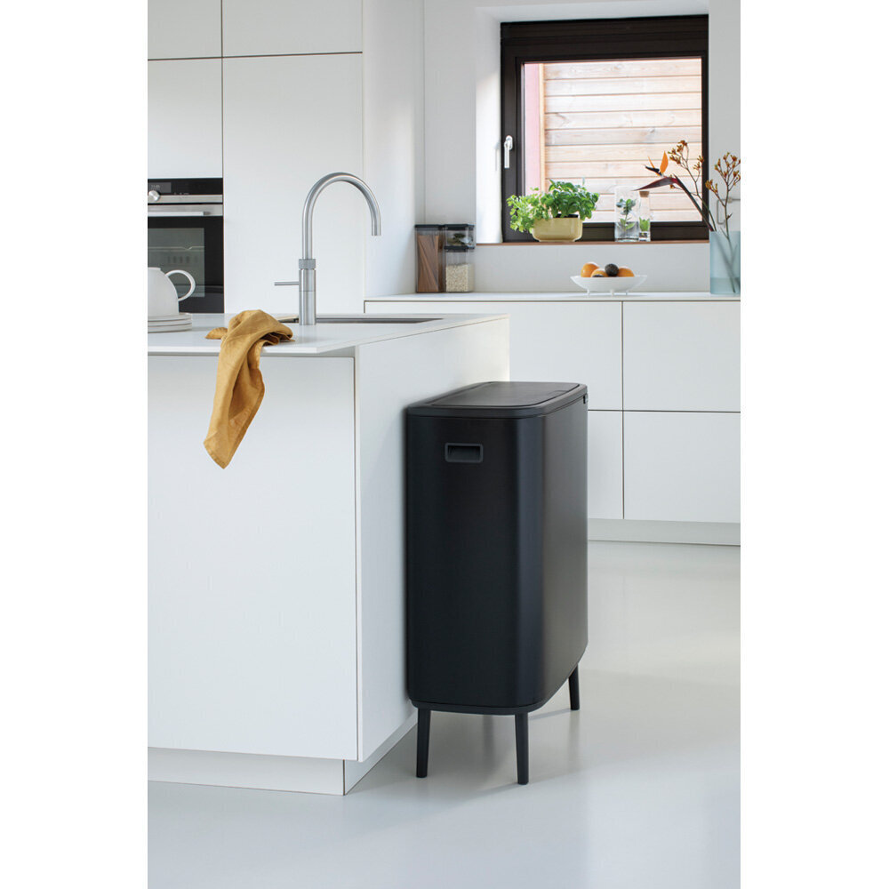 Atkritumu tvertne Bo Touch bin Hi 2x30L Matt Black cena un informācija | Miskastes | 220.lv