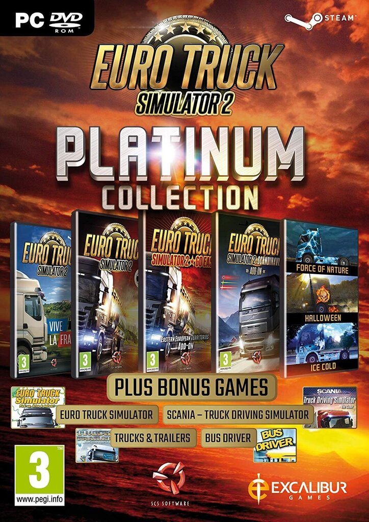 Spēle priekš PC Euro Truck Simulator 2 Platinum Collection cena un informācija | Datorspēles | 220.lv