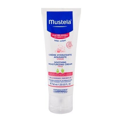 Mustela Bébé Soothing Moisturizing Face Cream dienas krēms bērniem 40 ml cena un informācija | Bērnu kosmētika, līdzekļi jaunajām māmiņām | 220.lv