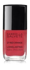 Gabriella Salvete Longlasting Enamel nagu laka 11 ml, 27 Red Orange cena un informācija | Nagu lakas, stiprinātāji | 220.lv