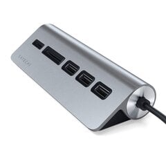 Satechi USB-C Aluminum Hub & Card Reader cena un informācija | Adapteri un USB centrmezgli | 220.lv