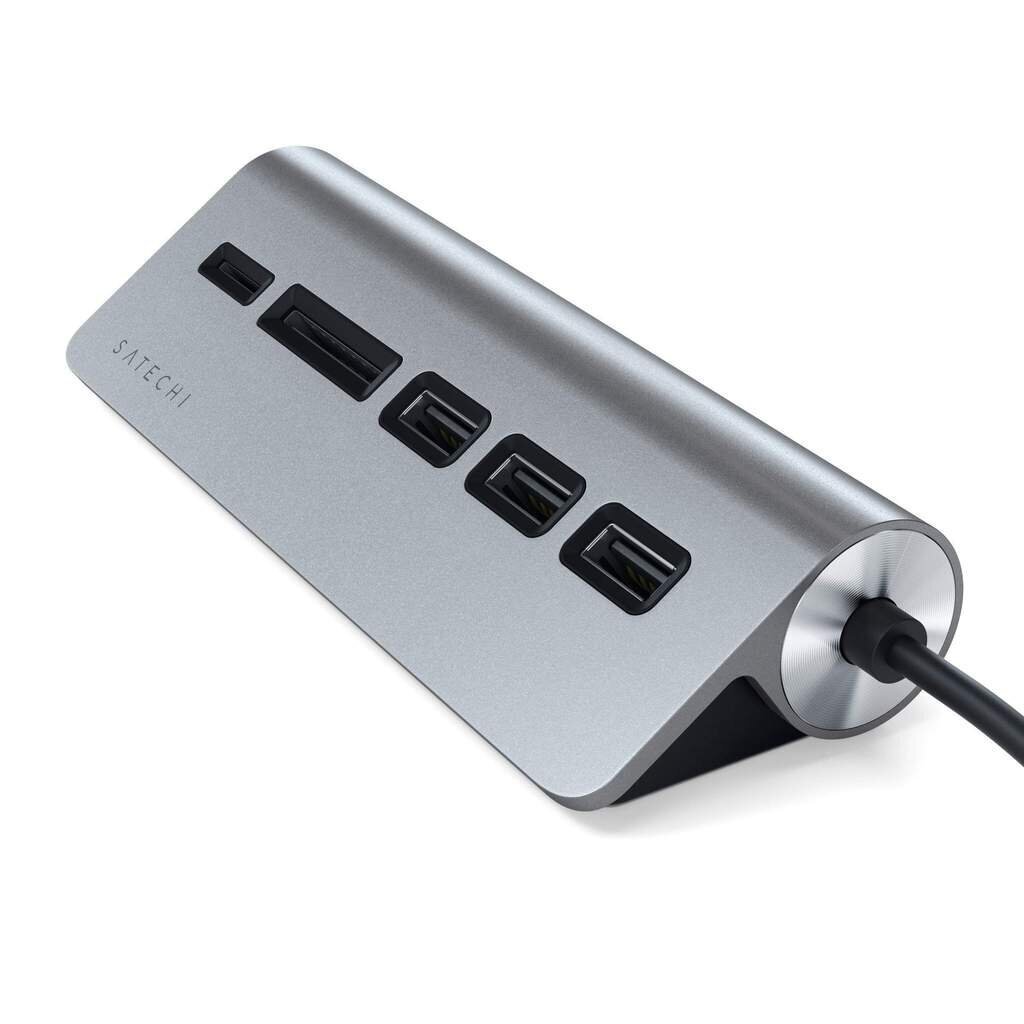 Satechi USB-C Aluminum Hub & Card Reader цена и информация | Adapteri un USB centrmezgli | 220.lv