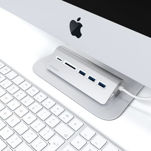 Satechi USB-C Aluminum Hub & Card Reader cena un informācija | Adapteri un USB centrmezgli | 220.lv