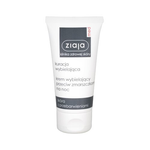 Ziaja Med Whitening Anti-Wrinkle nakts krēms 50 ml cena un informācija | Sejas krēmi | 220.lv