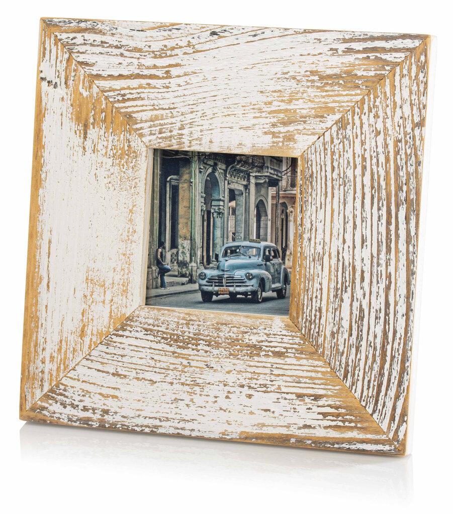 Photo frame Bad Disain 10x10 7cm, white цена и информация | Foto rāmji, foto albumi | 220.lv