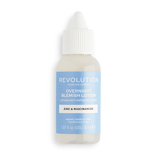 Revolution Skincare Overnight Blemish Lotion Zinc & Niacinamide sejas serums 30 ml cena un informācija | Sejas krēmi | 220.lv