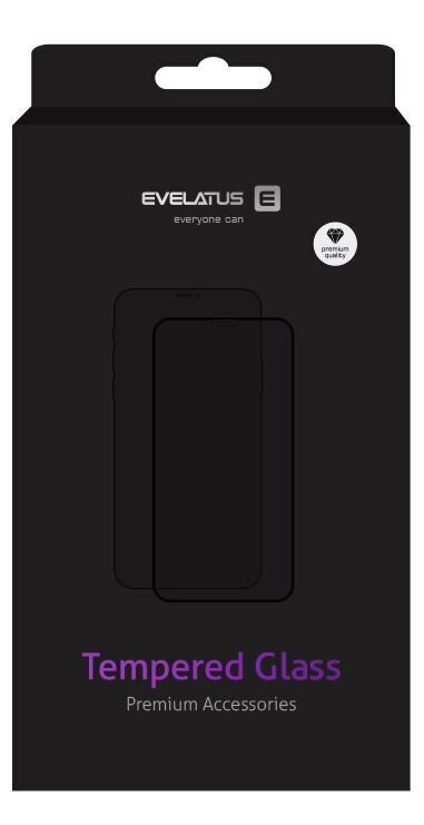 Aizsargstikls Evelatus    LG    G8s 2.5D Black Frame (Edge Glue) cena un informācija | Ekrāna aizsargstikli | 220.lv