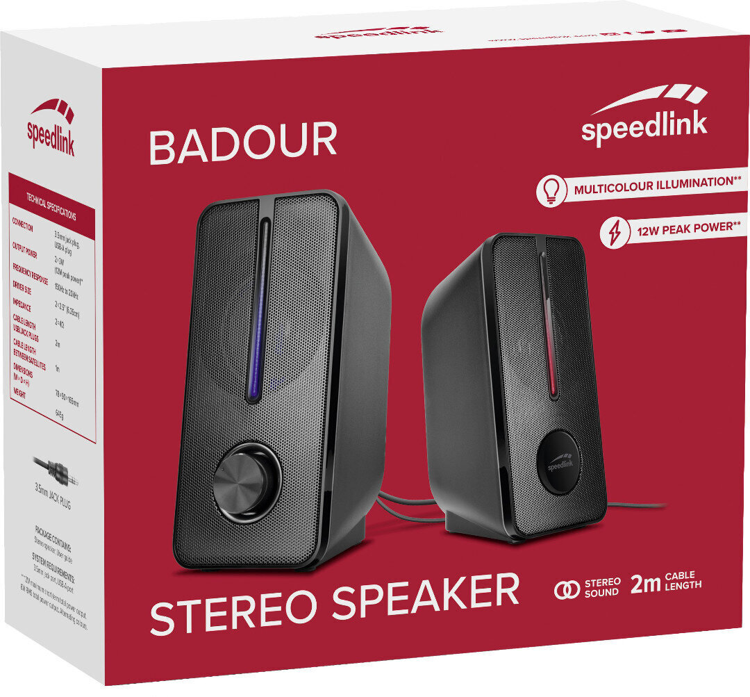 SpeedLink Badour SL-810006-BK cena un informācija | Skaļruņi | 220.lv