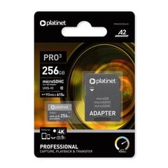 Platinet PRO3 256GB Micro SDXC Class 10 Карта Памяти для Устройств цена и информация | Карты памяти для мобильных телефонов | 220.lv