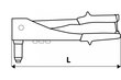 Kniedes, 300 mm grozāma galva 2,4-4,8 mm цена и информация | Rokas instrumenti | 220.lv