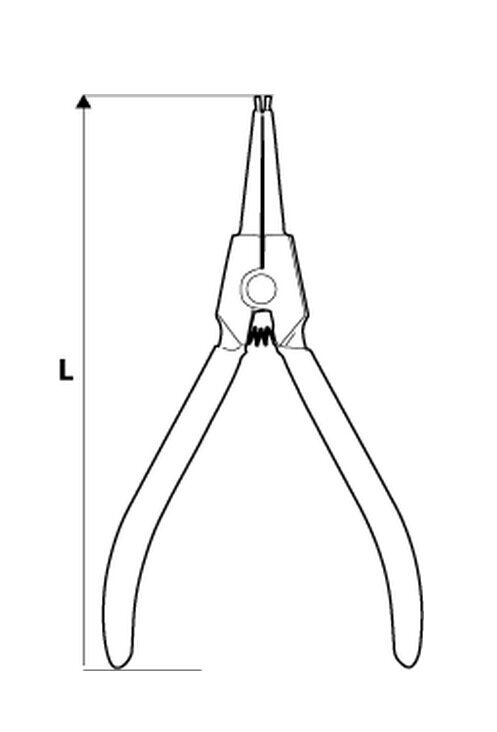 Sprostgredzenu knaibles 180 mm, 19-60 mm ārējās taisnas cena un informācija | Rokas instrumenti | 220.lv