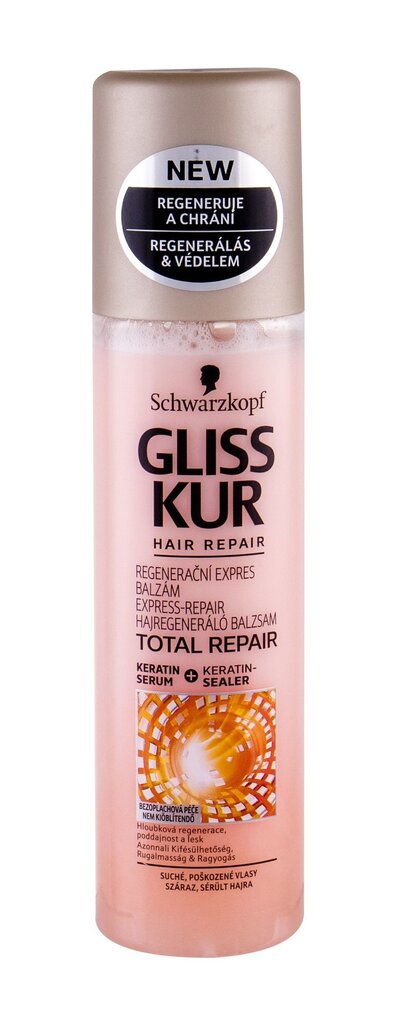 Schwarzkopf Gliss Kur Total Repair matu balzams 200 ml цена и информация | Matu kondicionieri, balzāmi | 220.lv