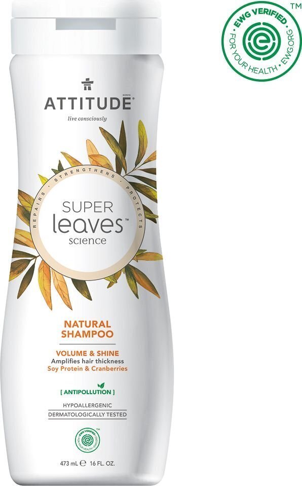 Attitude Super Leaves Volume & Shine šampūns 473 ml cena un informācija | Šampūni | 220.lv