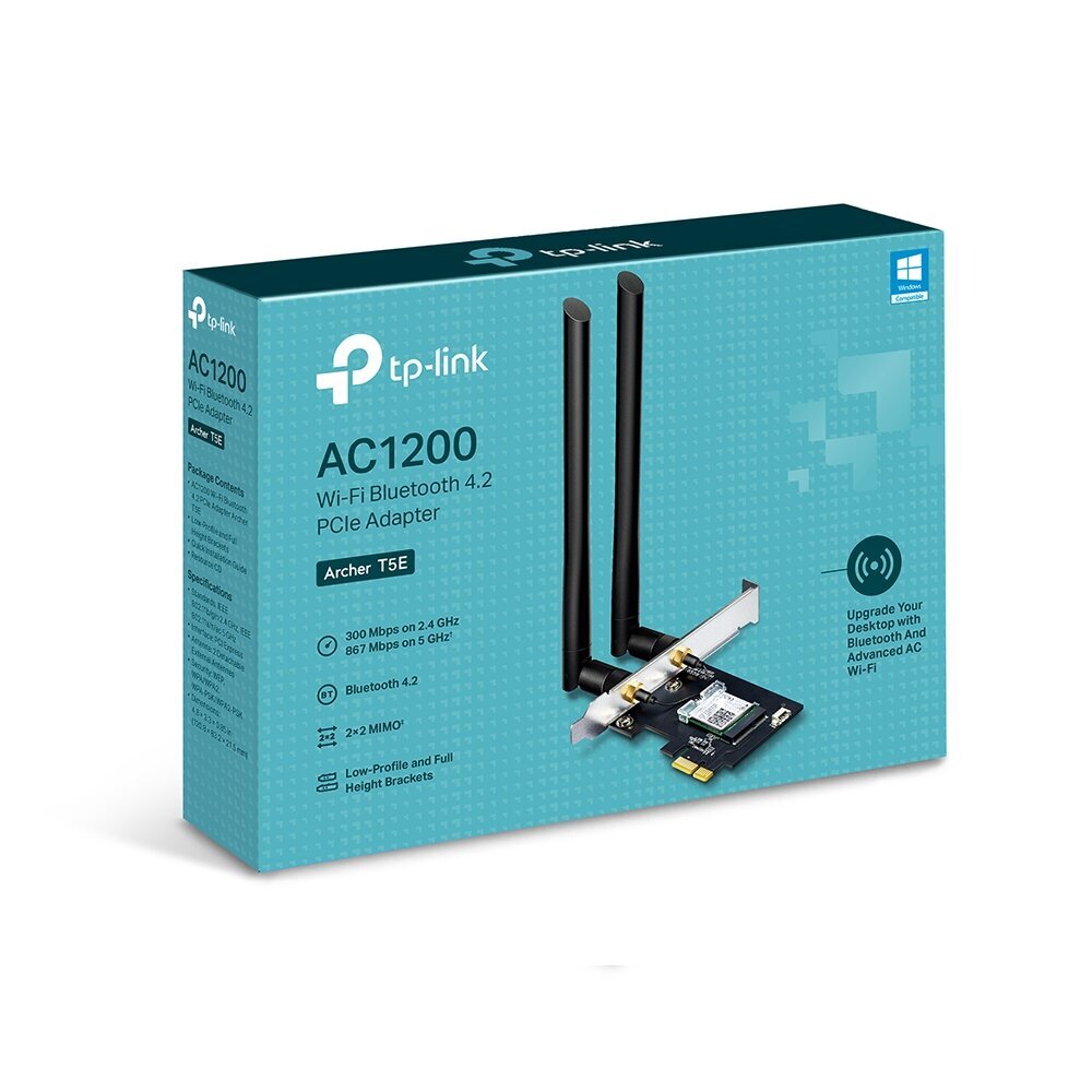 Wīfi tīkla adapteris TP-LINK Archer T5E AC1200 WiFi BT PCI цена и информация | Rūteri (maršrutētāji) | 220.lv