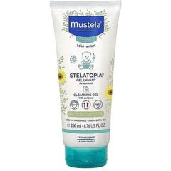 Mustela Bébé Stelatopia Cleansing Gel dušas želeja bērniem 200 ml цена и информация | Косметика для мам и детей | 220.lv