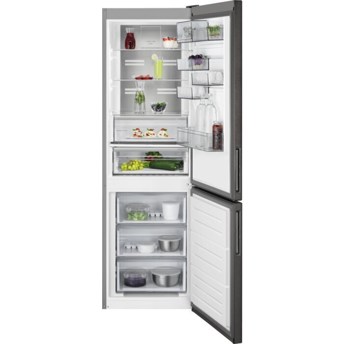 AEG RCB732E5MB ledusskapis ar saldētavu, 186 cm NoFrost, melns cena un informācija | Ledusskapji | 220.lv