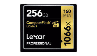 Lexar atmiņas karte CF 256GB Pro 1066X UDMA 7 VPG-65 R160 cena un informācija | Atmiņas kartes fotokamerām | 220.lv